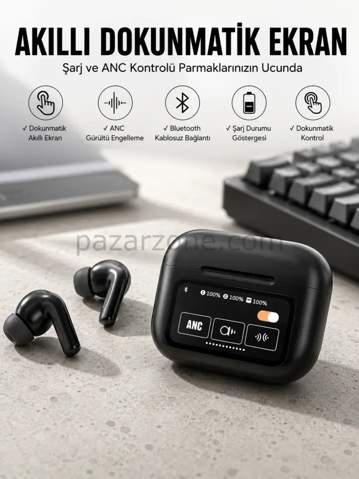 Bluetooth Kulaklık Powerbank Özelliği Yüksek Ses Kaliteli TWS Kulaklık