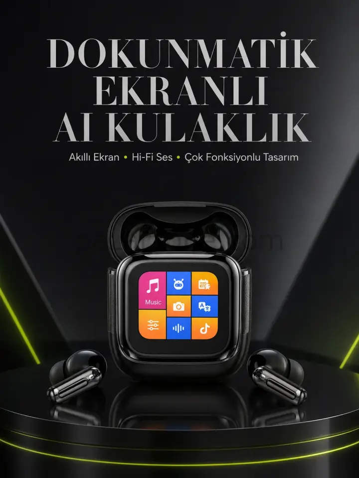 Yeni Nesil AI Bluetooth Kulaklık Akıllı Dokunmatik Ekranlı