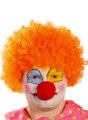 Turuncu Renk Kıvırcık Afro Palyaço Seti