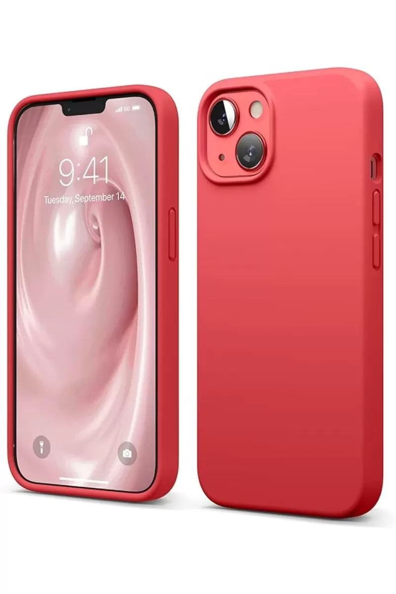 Newface Apple iPhone 14 Kılıf First Silikon - Kırmızı