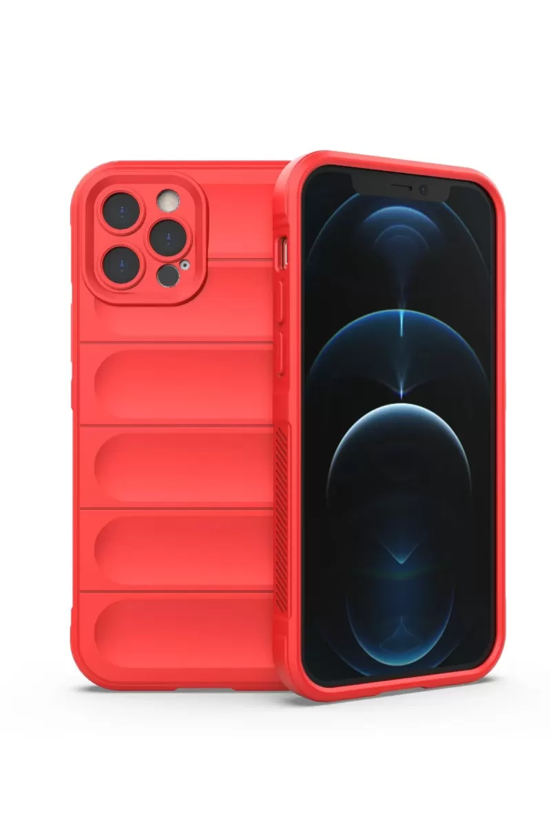 Newface Apple iPhone 12 Pro Kılıf Optimum Silikon - Kırmızı