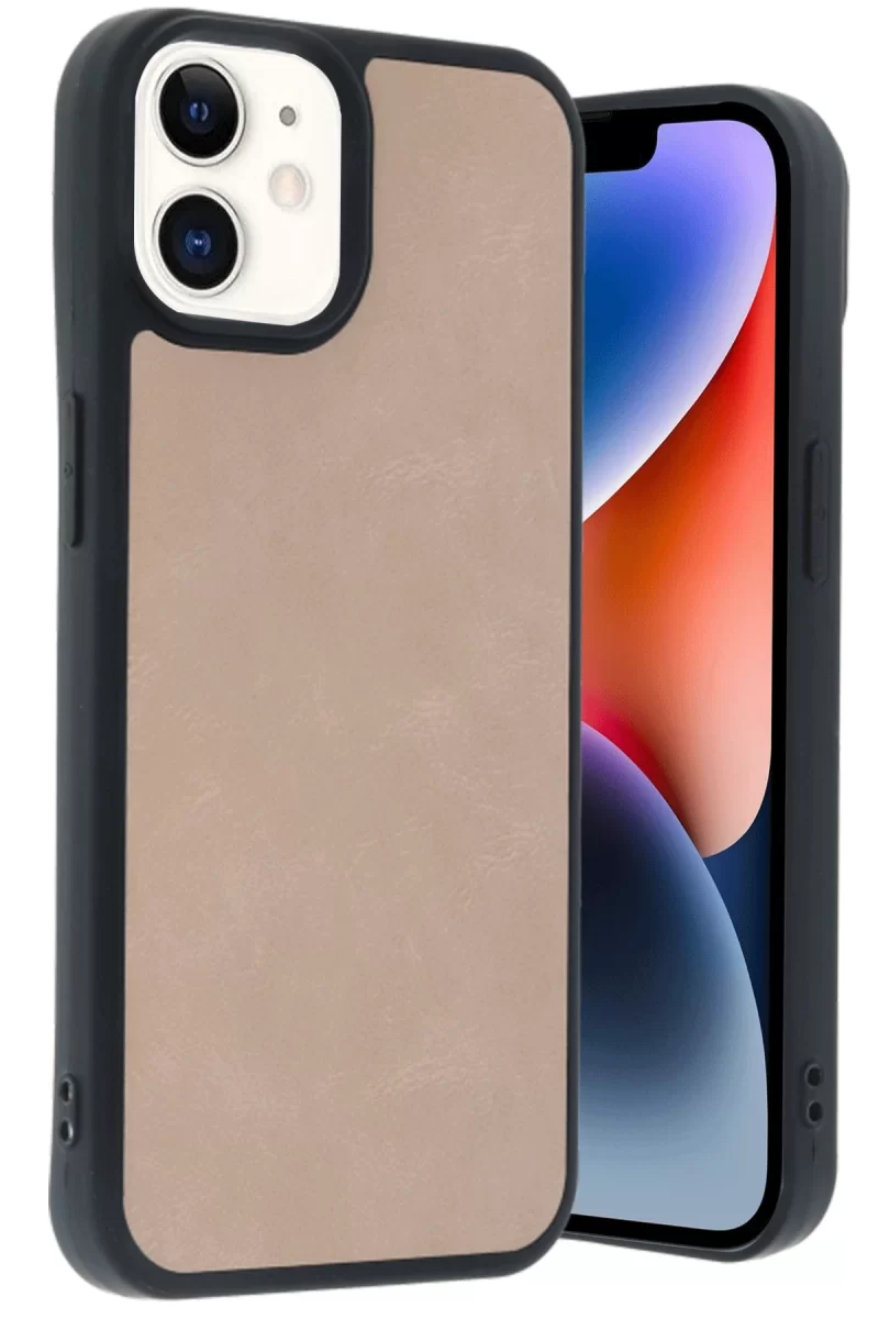 Newface Apple iPhone 11 Kılıf Aras Deri Kapak - Pudra