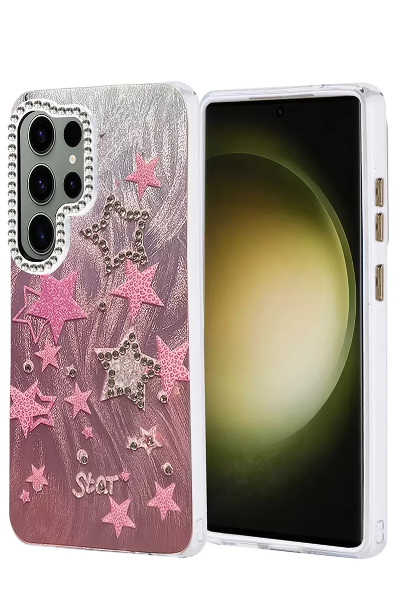 Newface Samsung Galaxy S25 Ultra Kılıf Blade Aynalı Desenli Kapak - Desen 7