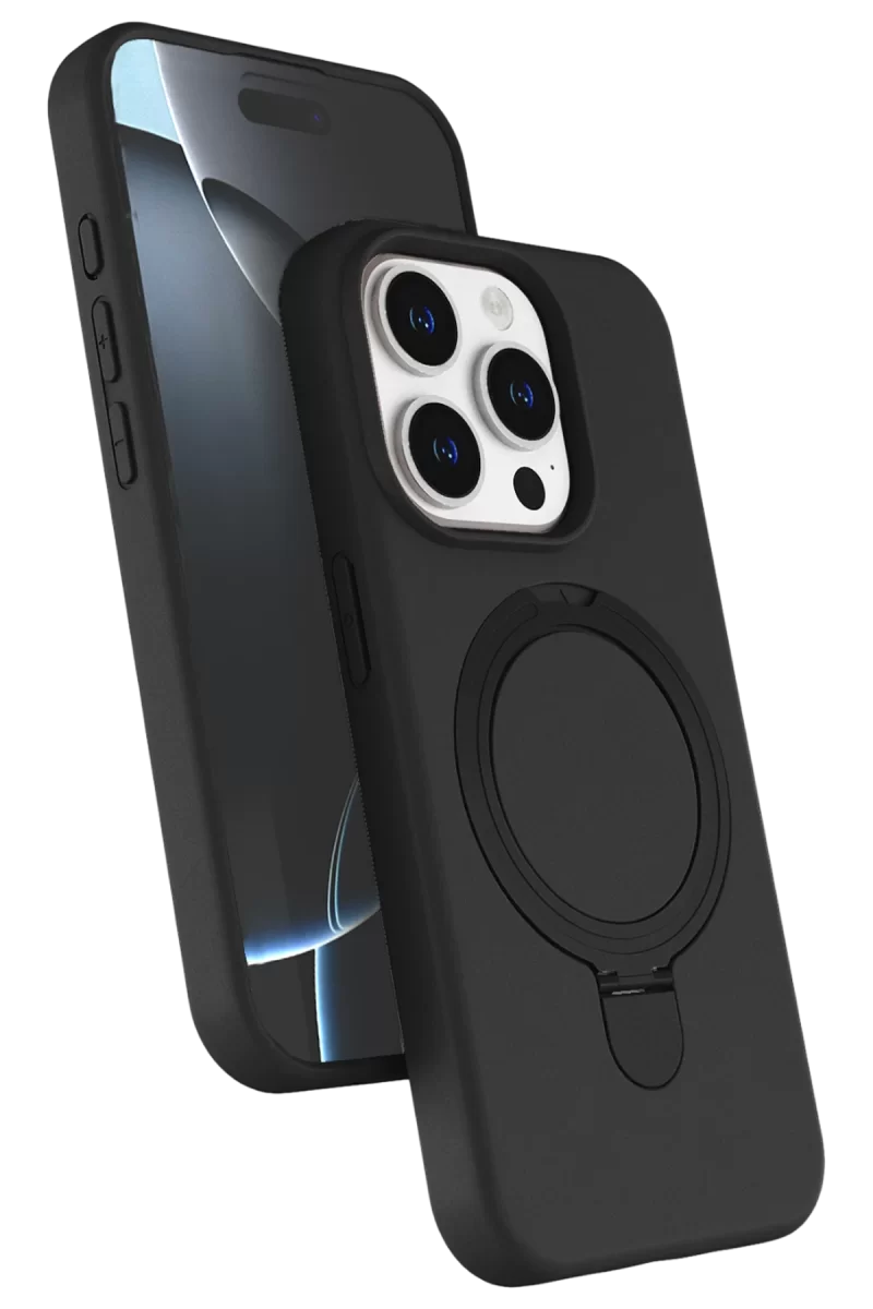 Newface Apple iPhone 14 Pro Max Regal Magsafe Standlı Kapak - Siyah