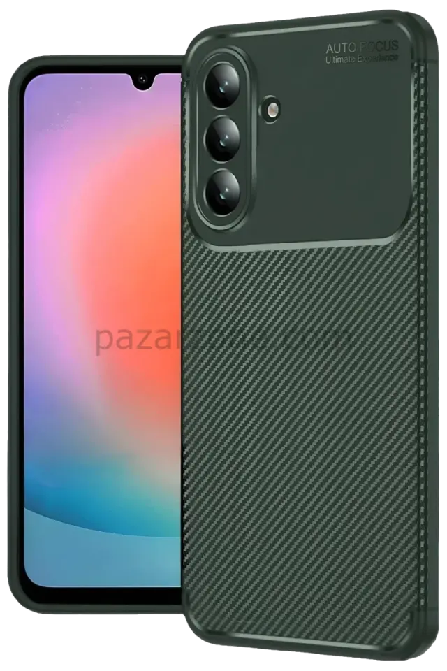 Newface Samsung Galaxy S26 FE Auto Focus Karbon Kapak - Yeşil