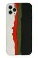 Newface Apple iPhone 11 Pro Kılıf Ebruli Lansman Silikon - Beyaz-Siyah