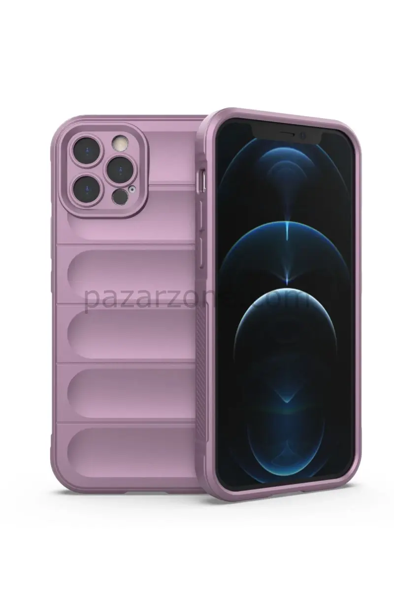 Newface Apple iPhone 12 Pro Kılıf Optimum Silikon - Mor