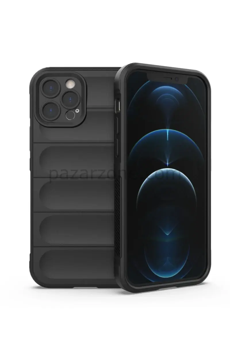 Newface Apple iPhone 12 Pro Kılıf Optimum Silikon - Siyah