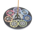 Obsidian Taşı 7 Çakra (Chakra) Tasarımı Tütsülük