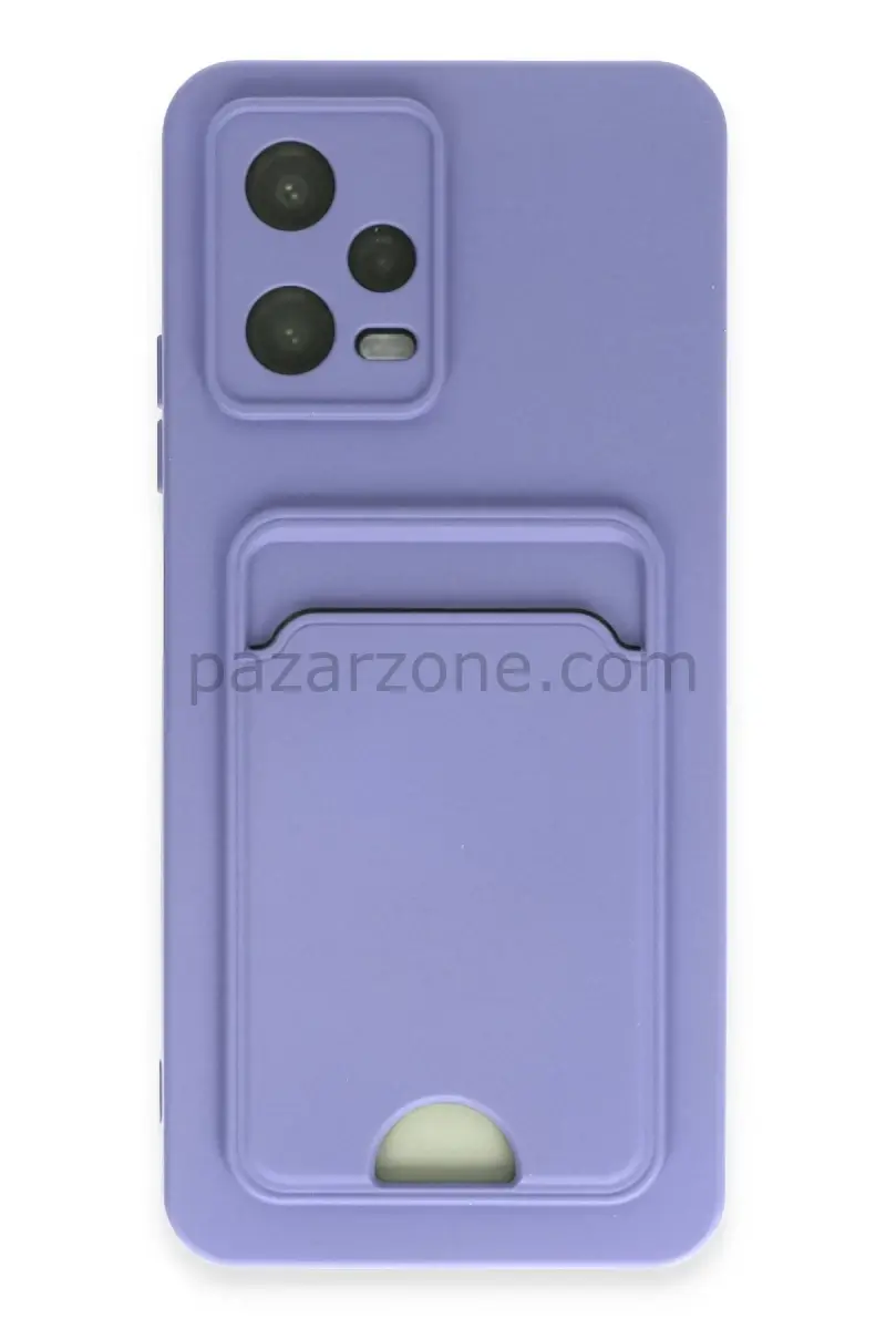 Newface Xiaomi Redmi Note 12 4G Kılıf Kelvin Kartvizitli Silikon - Lila