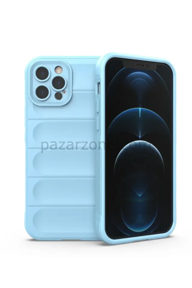 Newface Apple iPhone 12 Pro Kılıf Optimum Silikon - Sky Blue