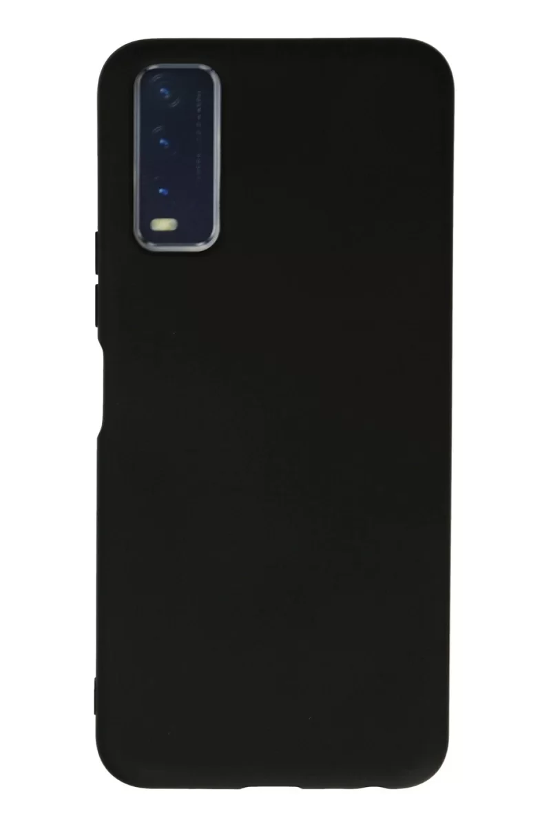 Newface Vivo Y11S Kılıf Nano içi Kadife Silikon - Siyah
