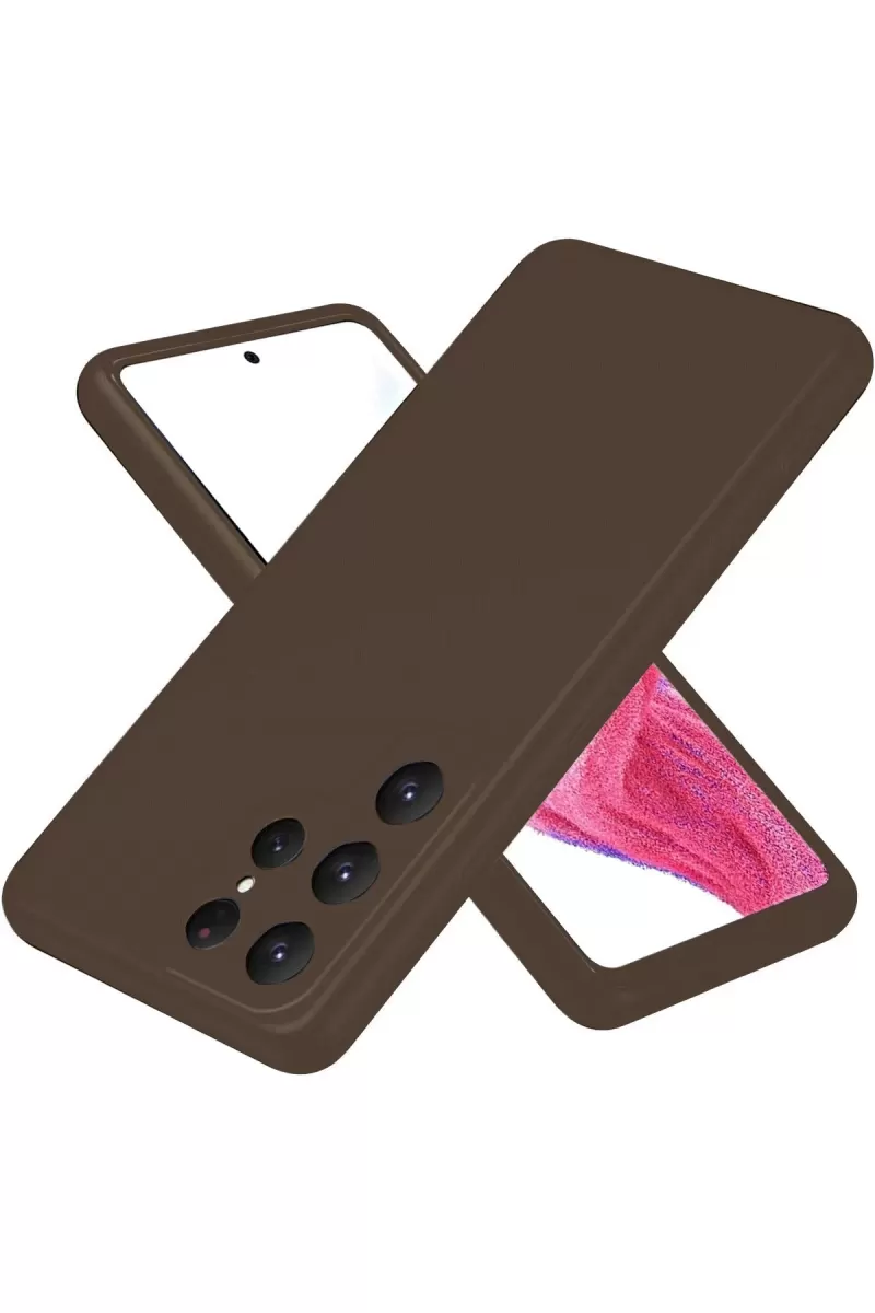 Newface Samsung Galaxy S25 Ultra Kılıf First Silikon - Kahverengi