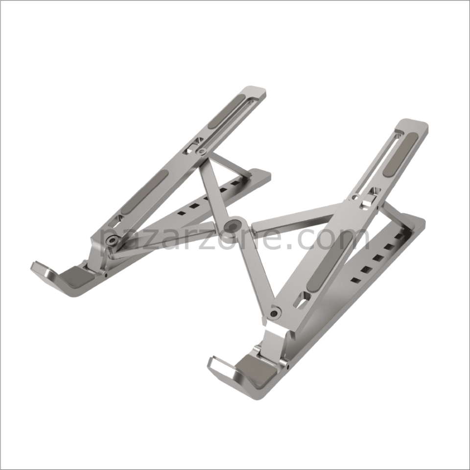 FENY EKD-NT20, 10"-18" Taşınabilir,  Katlanır, Notebook Standı, 7 Kademeli Ayarlanabilir Yükseklik, Alüminyum (Gümüş)