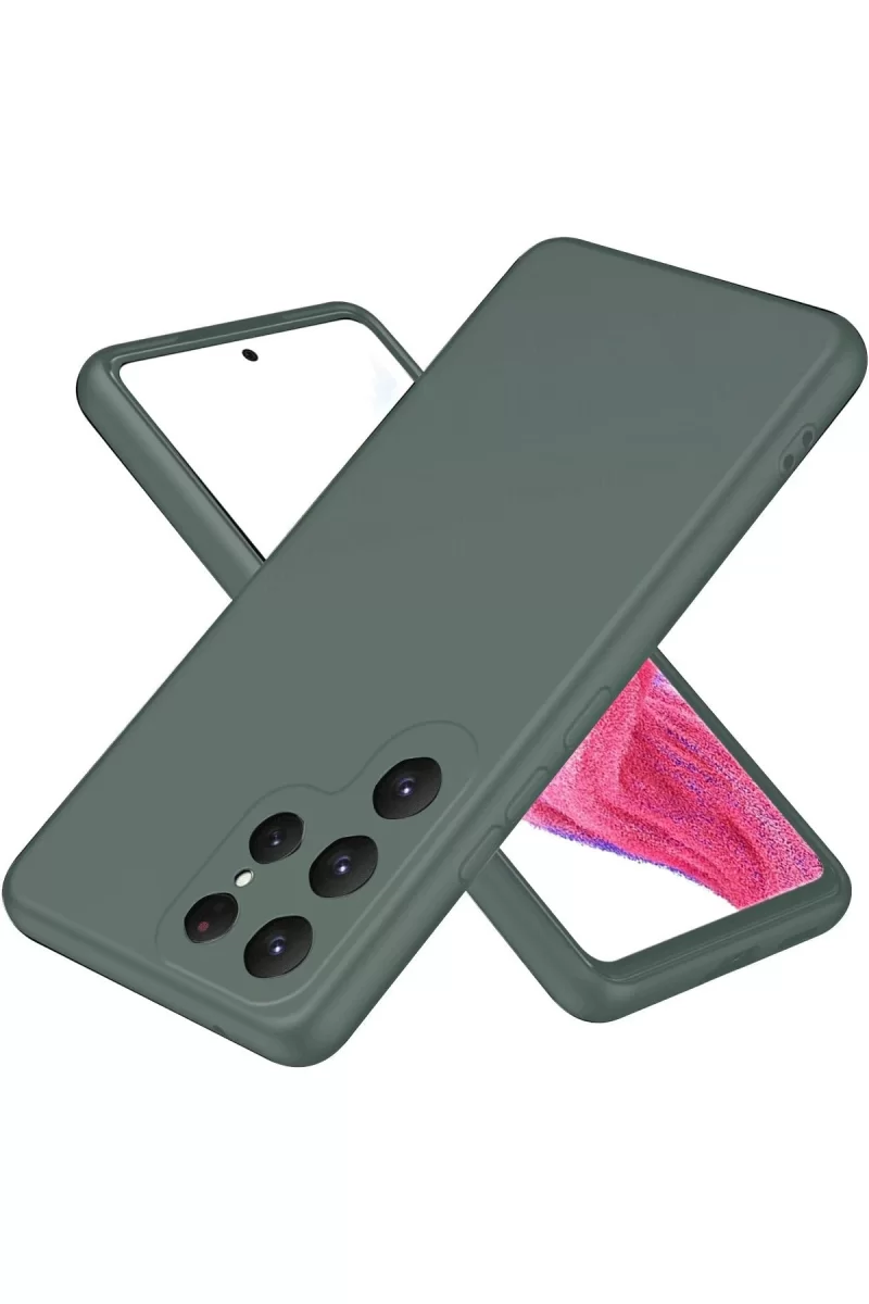 Newface Samsung Galaxy S25 Ultra Kılıf First Silikon - Koyu Yeşil