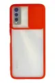 Newface Vivo Y11S Kılıf Palm Buzlu Kamera Sürgülü Silikon - Kırmızı