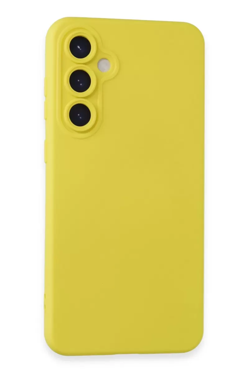 Newface Samsung Galaxy S23 FE Kılıf Nano içi Kadife Silikon - Sarı
