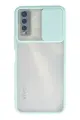 Newface Vivo Y11S Kılıf Palm Buzlu Kamera Sürgülü Silikon - Turkuaz