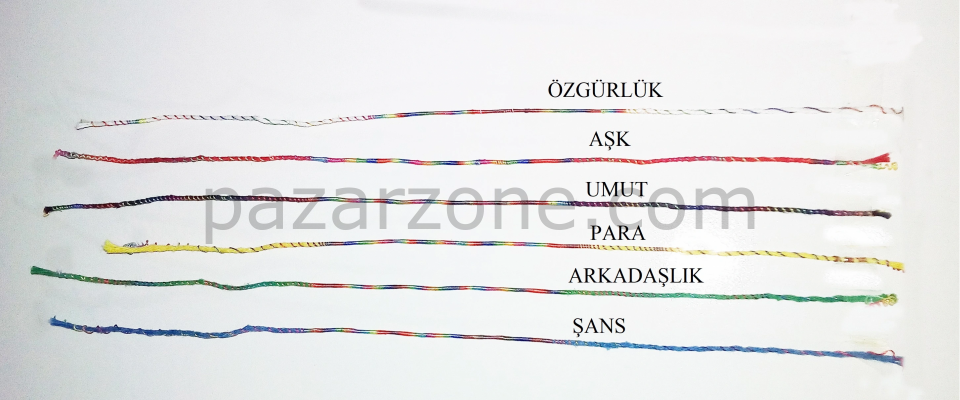 Renkli Şans Bileklikleri ( 6 Adet )