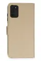 Newface Samsung Galaxy A03S Kılıf Trend S Plus Kapaklı Kılıf - Gold