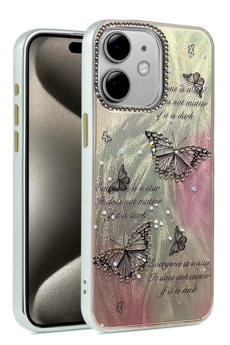 Newface Apple iPhone 11 Kılıf Blade Aynalı Desenli Kapak - Desen 6
