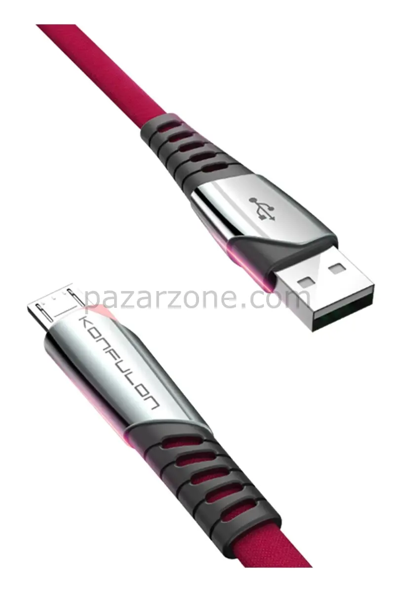 Konfulon DC16 Micro USB Kablo 1M 2.4A - Kırmızı