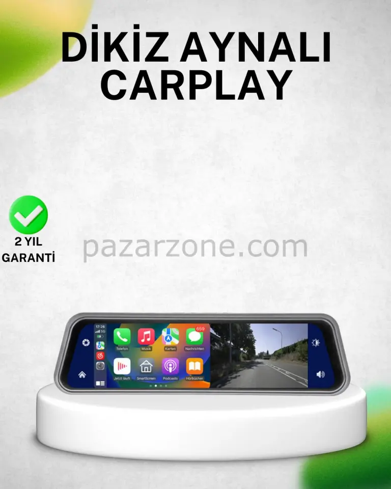 10 İnç Tam Dokunmatik Dikiz Aynası Kamera Ön Arka Full HD