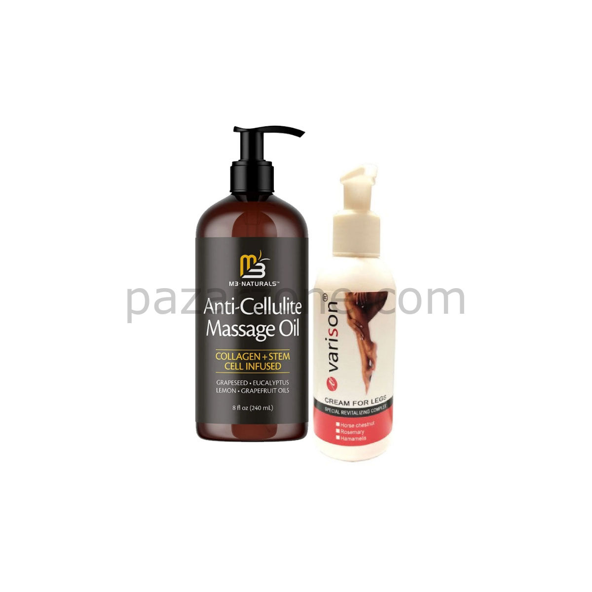 Anti-Cellulite Massage Oil 240 ml  + Varison Bacak Bakım 120 ml Krem
