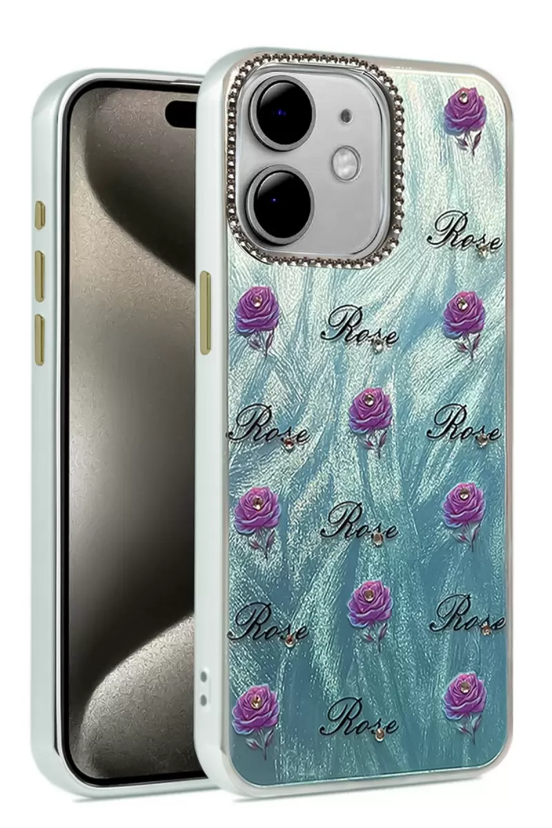Newface Apple iPhone 11 Kılıf Blade Aynalı Desenli Kapak - Desen 9