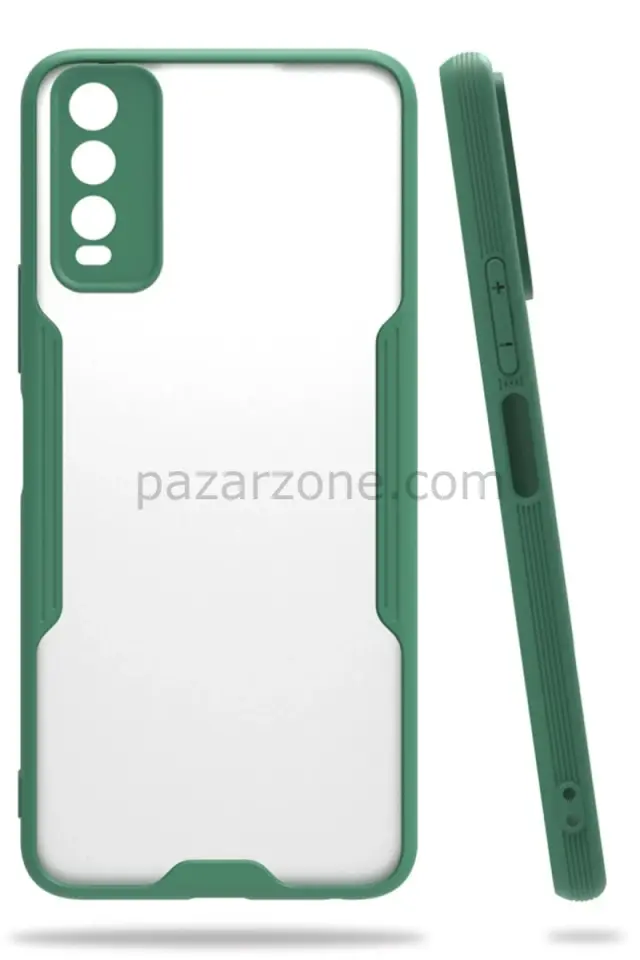 Newface Vivo Y11S Kılıf Platin Silikon - Yeşil