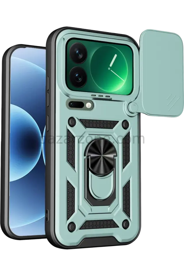 Newface Xiaomi Mi 17 Pro Max Pars Lens Yüzüklü Silikon - Yeşil