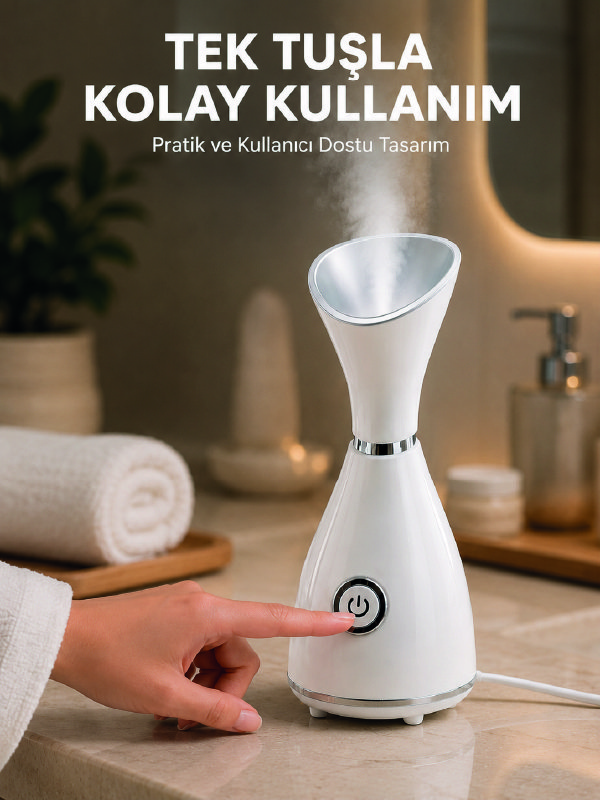 Yüz Buhar Cihazı 80 ML Su Hazneli Nano İyonik