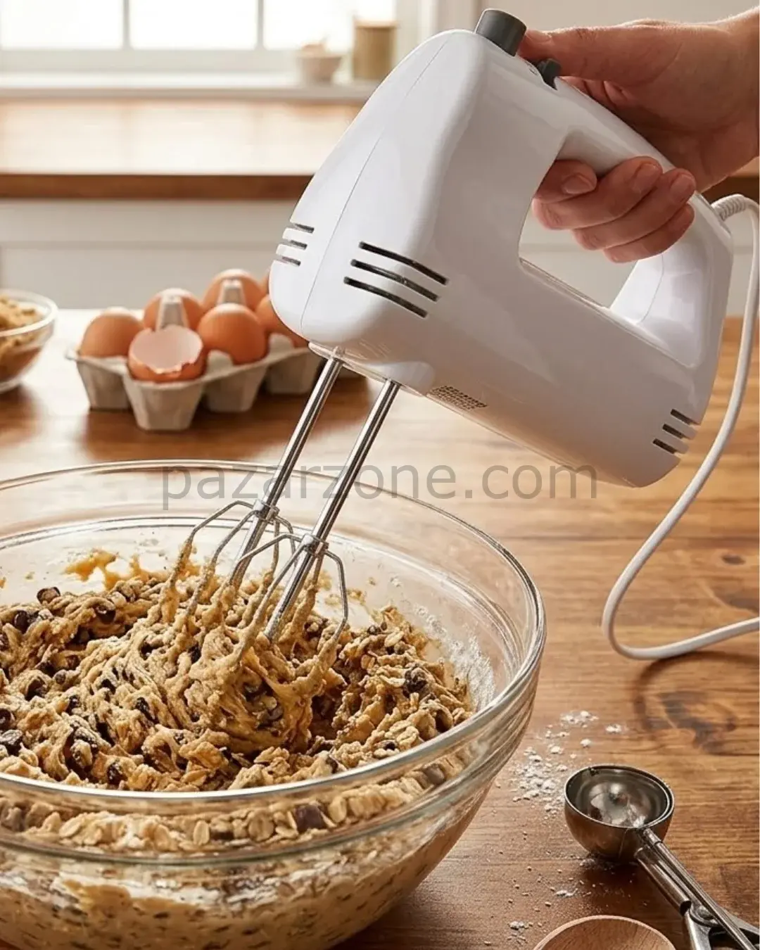 Mutfak El Mikseri 250W Paslanmaz Çelik Çift Çırpıcılı Mikser