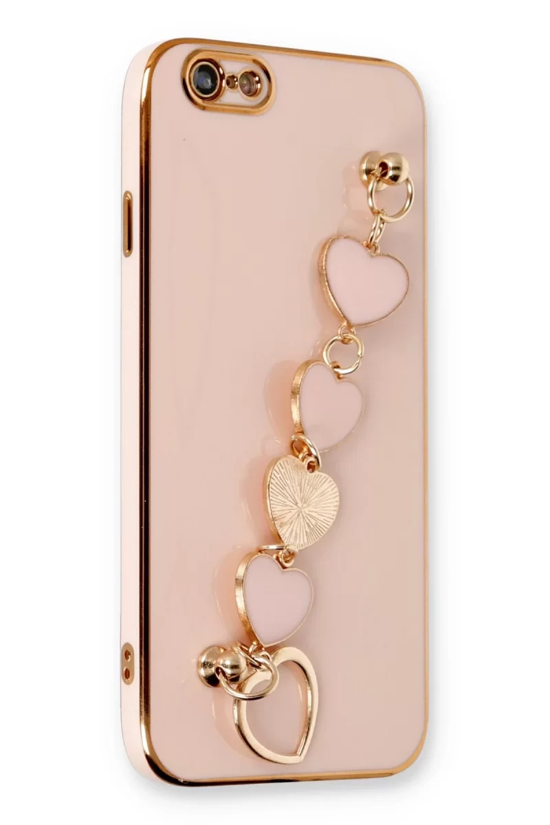 Newface Apple iPhone 6 Kılıf Esila Silikon - Pudra