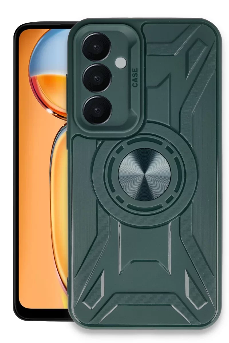 Newface Samsung Galaxy A15 4G Kılıf Lincoln Silikon - Koyu Yeşil