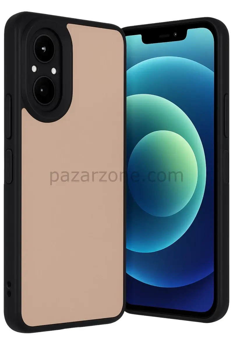 Newface Realme 12 Lite Kılıf Aras Deri Kapak - Pudra