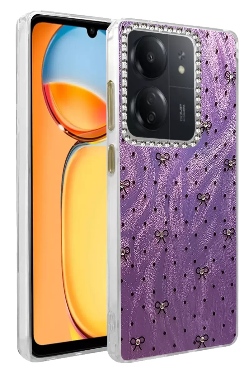 Newface Xiaomi Redmi 13C Kılıf Blade Aynalı Desenli Kapak - Desen 2