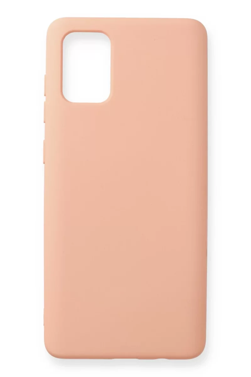 Newface Samsung Galaxy A71 Kılıf Nano içi Kadife Silikon - Pudra