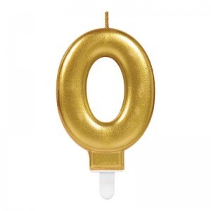 0 Rakamı Mum Gold Renk