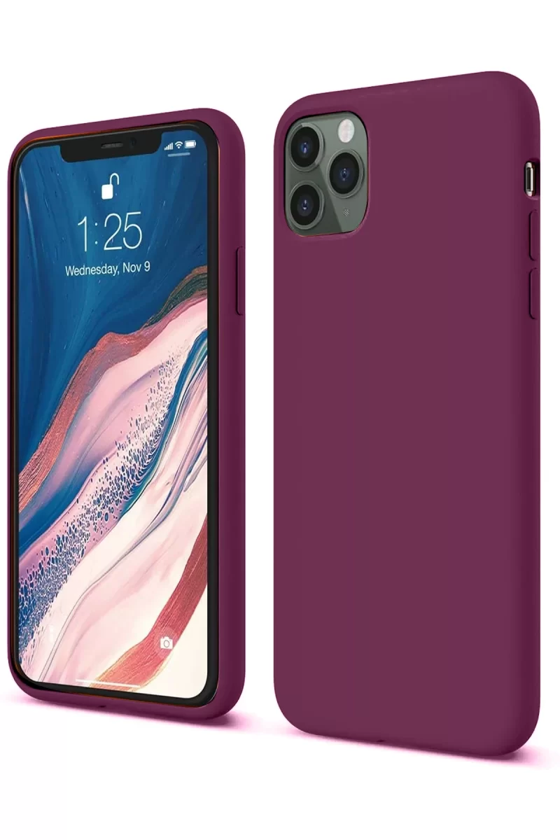 Newface Apple iPhone 11 Pro Kılıf First Silikon - Mürdüm