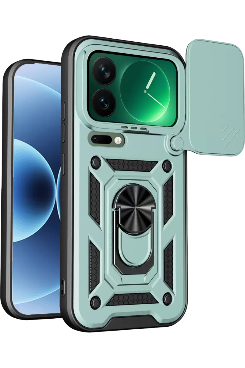 Newface Xiaomi Mi 17 Pro Pars Lens Yüzüklü Silikon - Yeşil