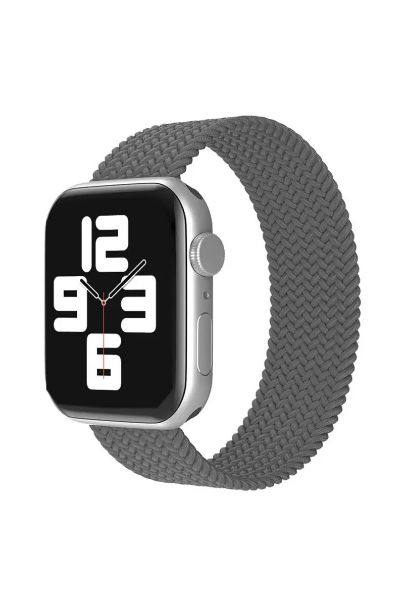Newface Apple Watch 38mm Ayarlı Solo Silikon Kordon - Gri