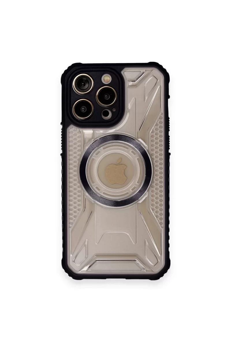 Newface Apple iPhone 12 Pro Kılıf Prag Magneticsafe Kapak - Siyah