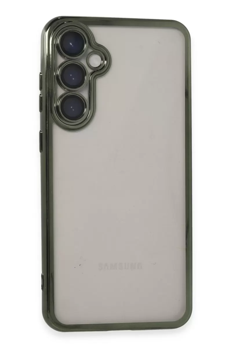 Newface Samsung Galaxy S23 FE Kılıf Razer Lensli Silikon - Yeşil