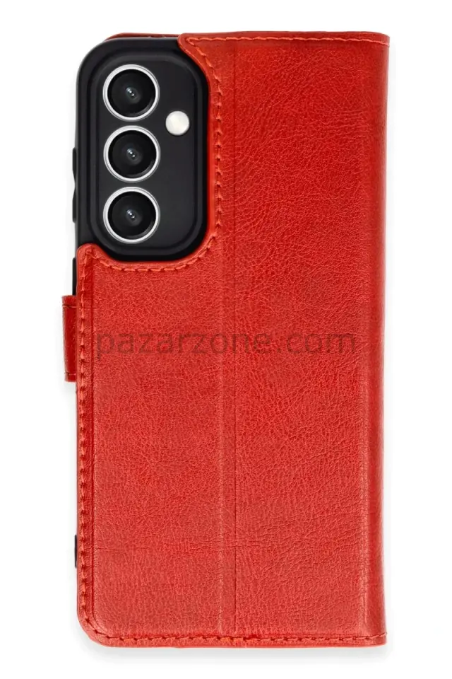 Newface Samsung Galaxy S23 FE Kılıf Trend S Plus Kapaklı Kılıf - Kırmızı