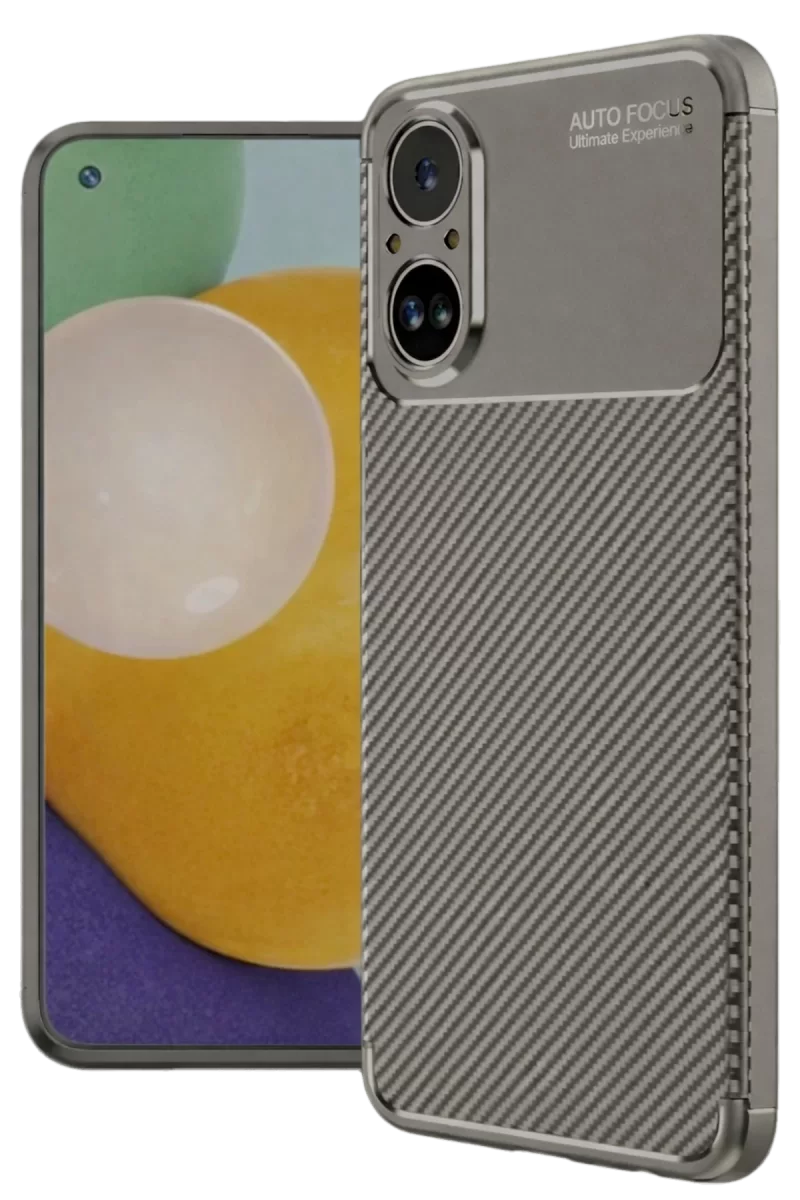 Newface Realme 12 Lite Kılıf Auto Focus Karbon Kapak - Gri