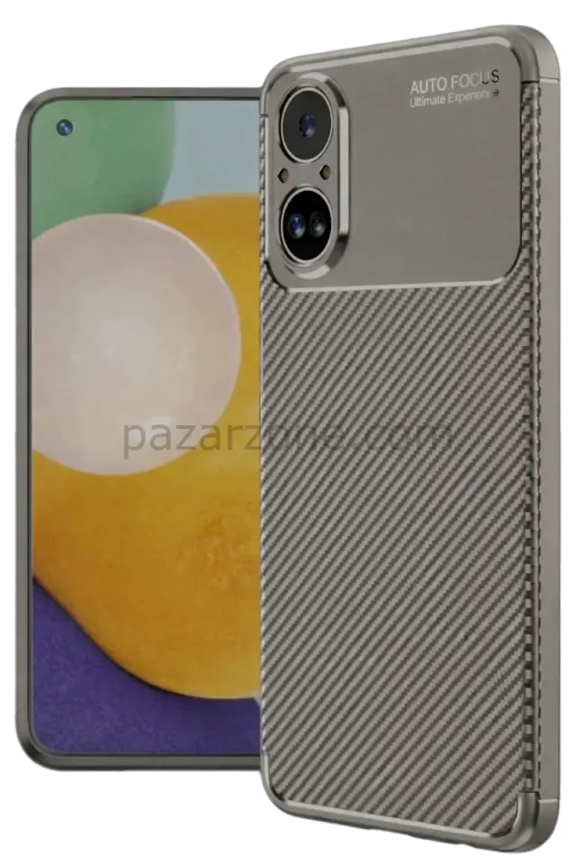 Newface Realme 12 Lite Kılıf Auto Focus Karbon Kapak - Gri