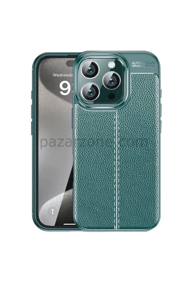 Newface Apple iPhone 16 Pro Kılıf Auto Focus Kapak - Koyu Yeşil