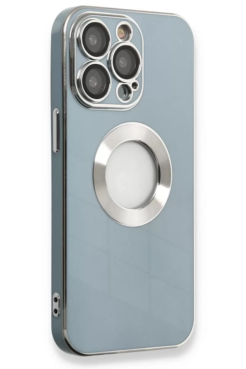 Newface Apple iPhone 13 Pro Max Kılıf Store Silikon - Sierra Blue