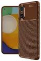 Newface Realme 12 Lite Kılıf Auto Focus Karbon Kapak - Kahverengi
